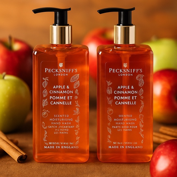 Pecksniff’s London Apple & Cinnamon Hand Wash 2-Pack 500ml Each NWT Fall Scent - Picture 1 of 3